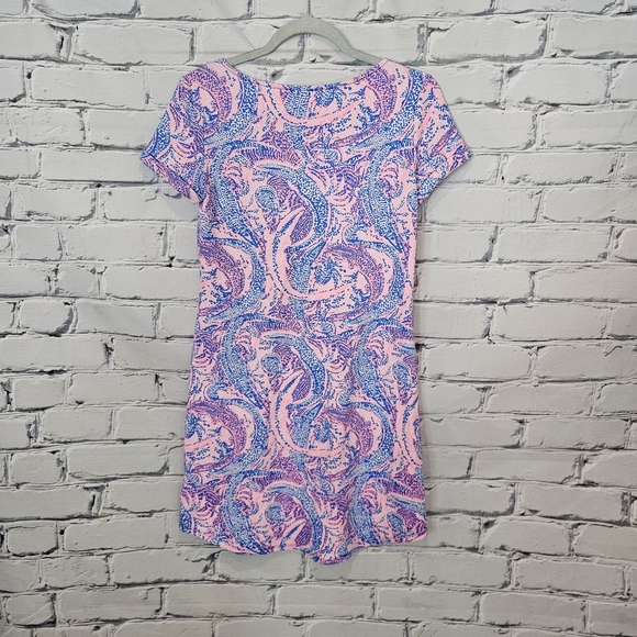 Lily Pulitzer Tammy Dress in Coastal Blue Maybe Gator - Picture 3 of 8